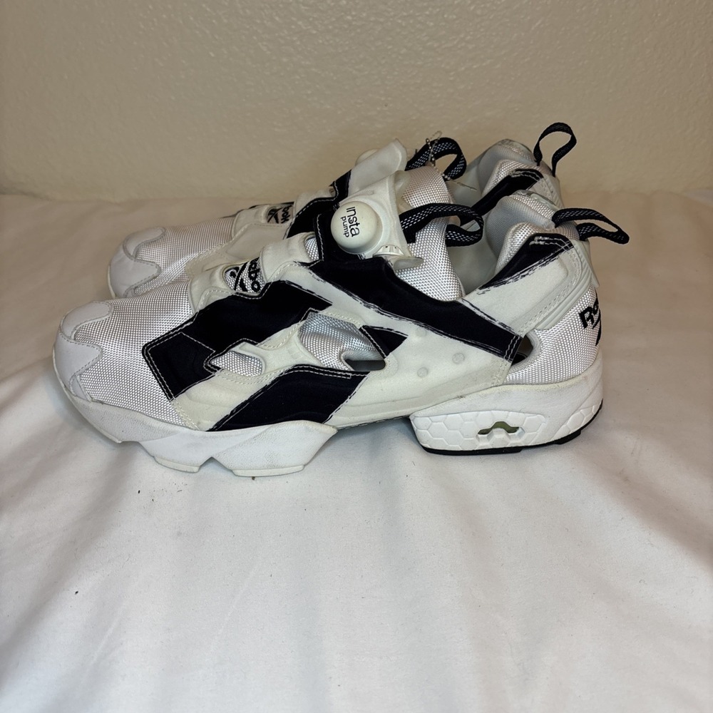 Reebok InstaPump Fury Overbranded White Black Slip On AR1413 2016 Mens Size 12‎
